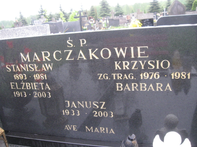 Barbara Elżbieta Marczak 1935 Skarżysko Kamienna - Grobonet - Wyszukiwarka osób pochowanych