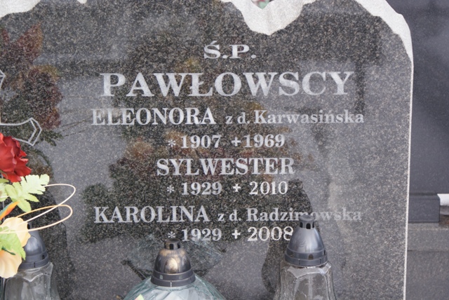 Karolina Pawłowska 1929 Skarżysko Kamienna - Grobonet - Wyszukiwarka osób pochowanych