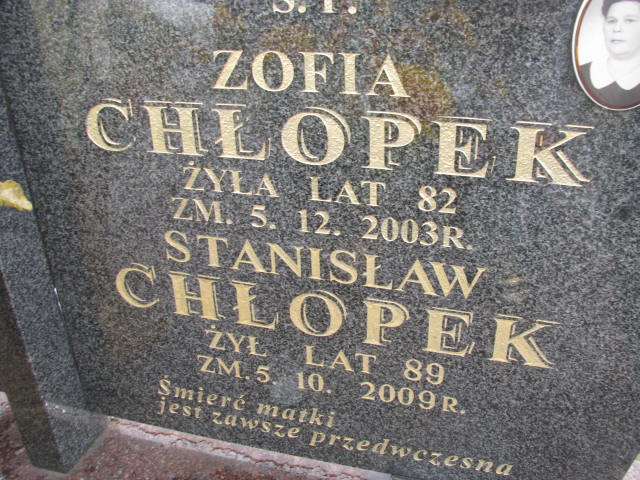 Zofia Chłopek Skarżysko Kamienna - Grobonet - Wyszukiwarka osób pochowanych