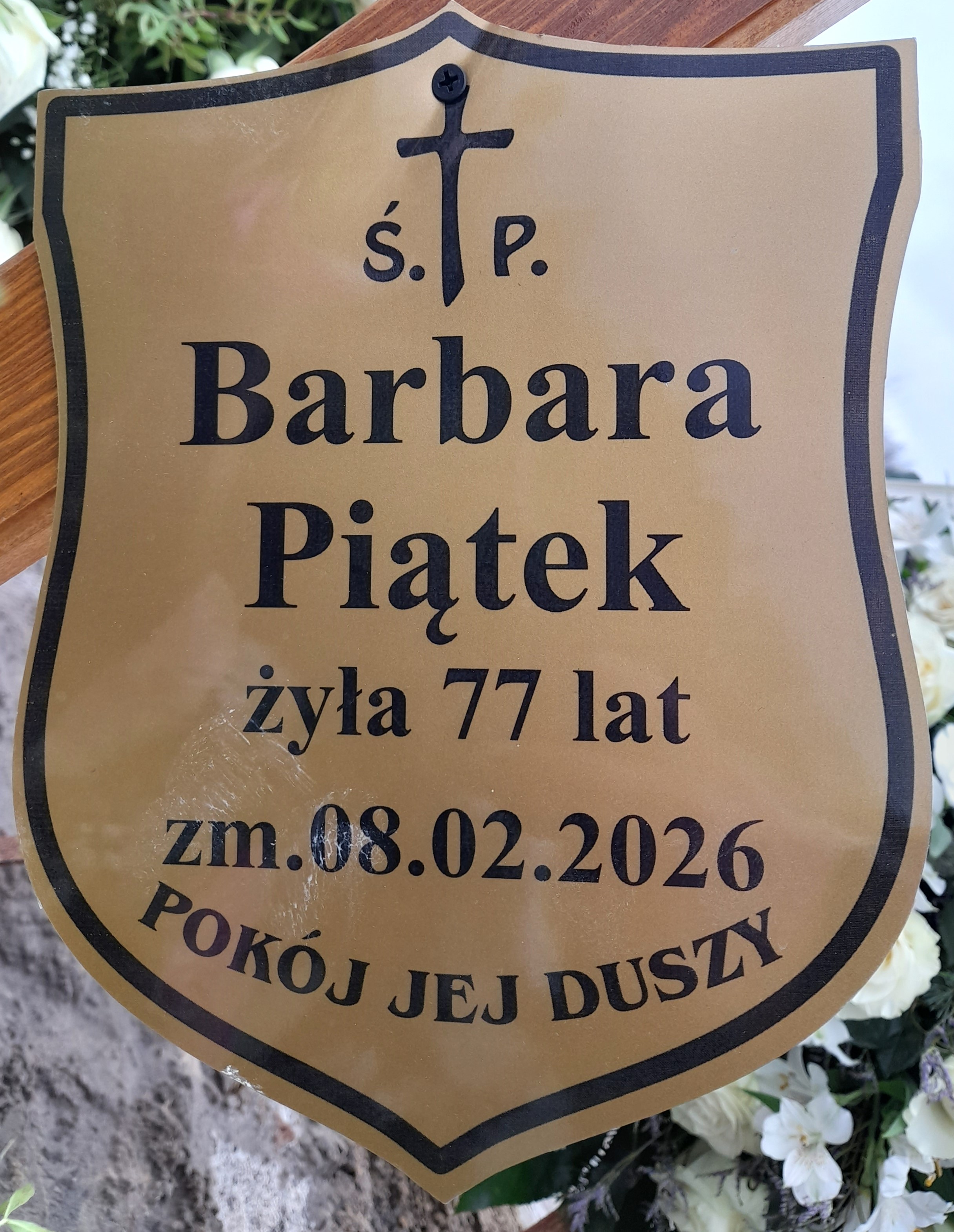 Barbara Piątek 1948 Skarżysko Kamienna - Grobonet - Wyszukiwarka osób pochowanych